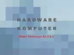 H A R D W A R E K O M P U T E R - slide 1