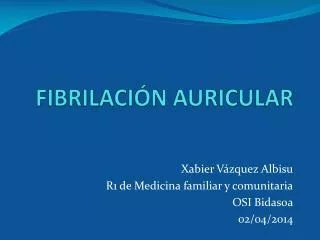 fibrilaci n auricular