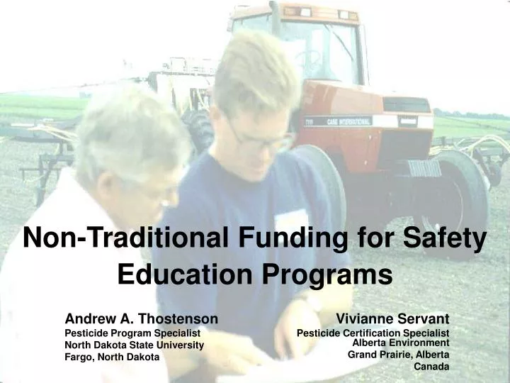 non traditional funding for safety education programs