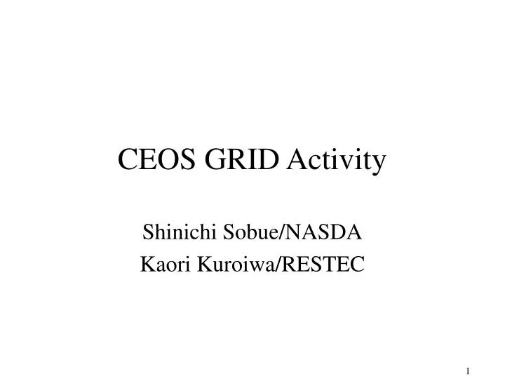 ceos grid activity