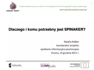 dlaczego i komu potrzebny jest spinaker