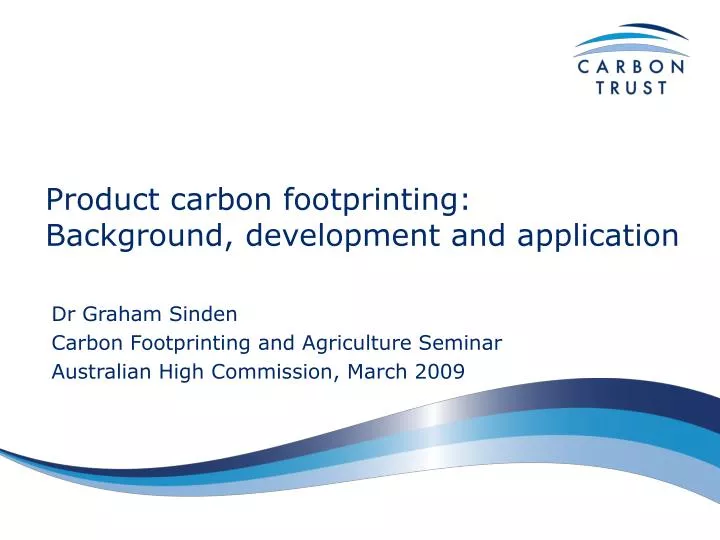 product carbon footprinting background development and application