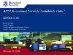 ANSI Homeland Security Standards Panel - slide 1