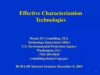 Effective Characterization Technologies