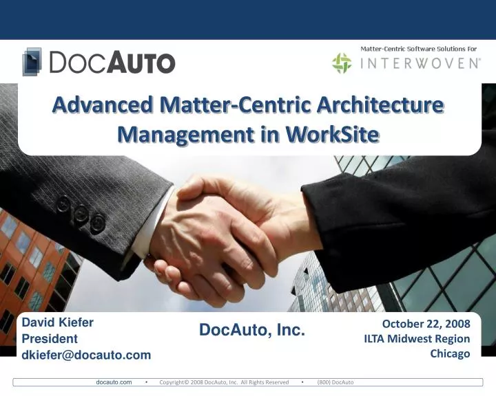 advanced matter centric architecture management in worksite
