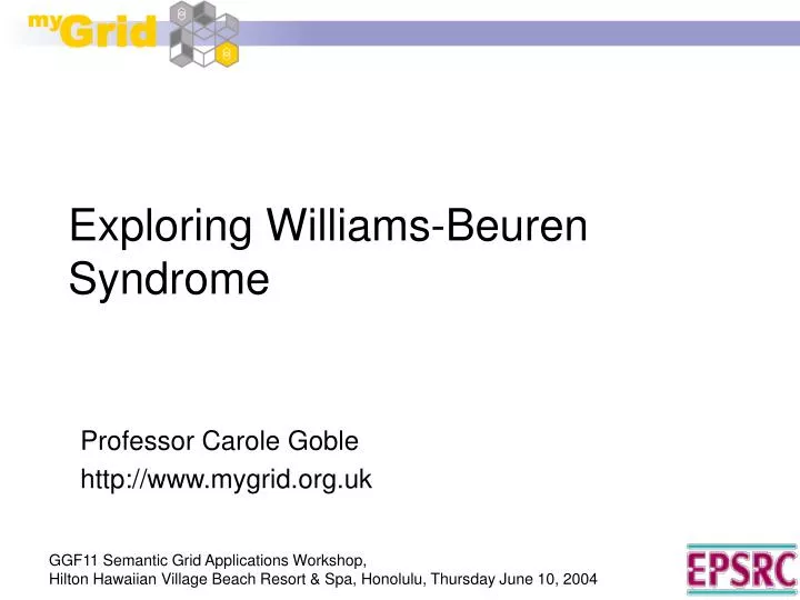exploring williams beuren syndrome