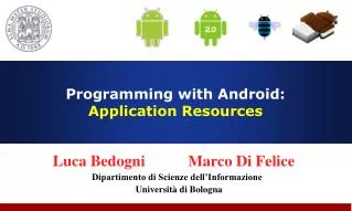 Programming with Android: Application Resources
