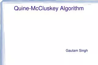 Quine-McCluskey Algorithm