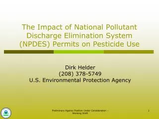 The Impact of National Pollutant Discharge Elimination System (NPDES) Permits on Pesticide Use