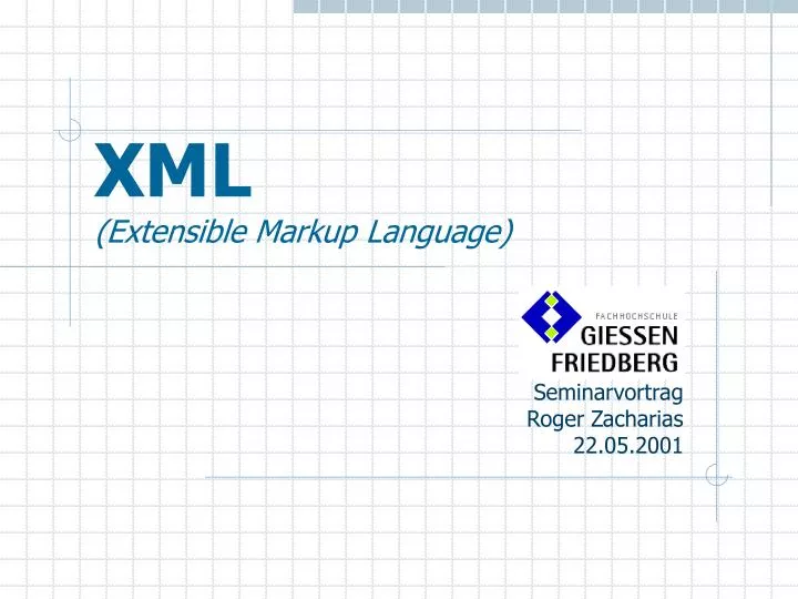 xml extensible markup language