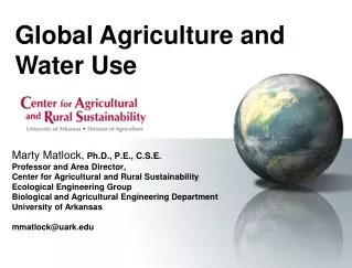 Global Agriculture and Water Use