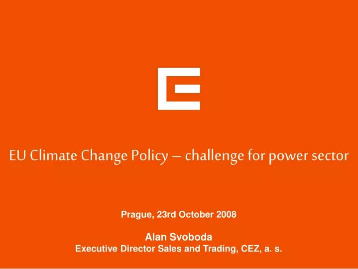 eu climate change policy challenge for power sector