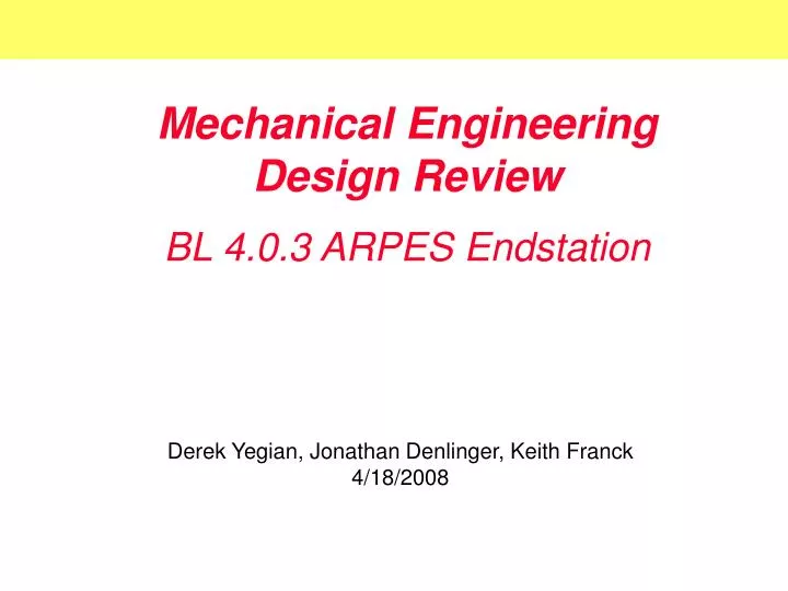 mechanical engineering design review
