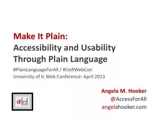 Make It Plain: Accessibility and Usability Through Plain Language