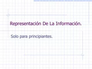 representaci n de la informaci n