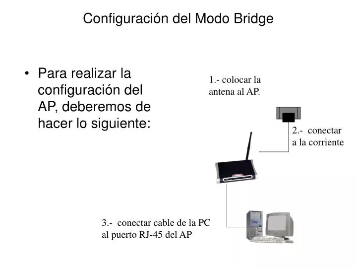 configuraci n del modo bridge