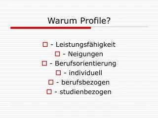warum profile