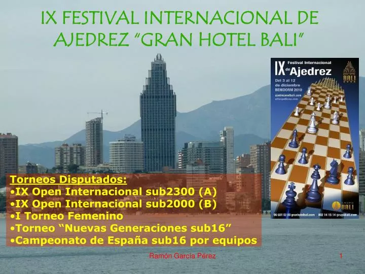 ix festival internacional de ajedrez gran hotel bali