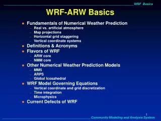 WRF-ARW Basics