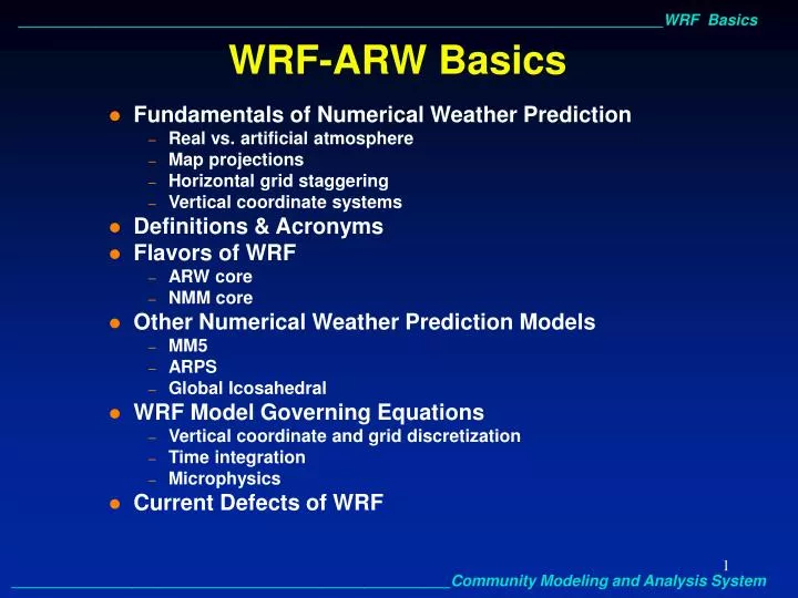 wrf arw basics