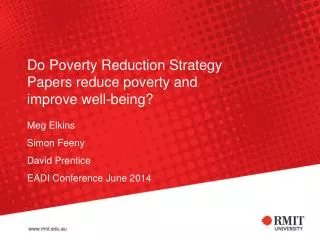 Do Poverty Reduction Strategy Papers reduce poverty and improve well-being?