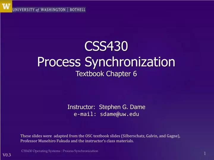 css430 process synchronization textbook chapter 6