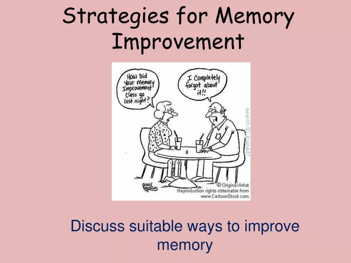strategies for memory improvement