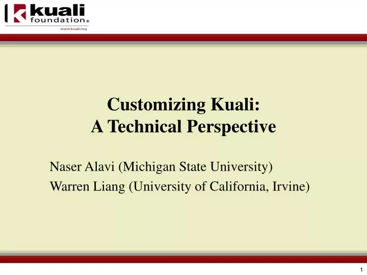 customizing kuali a technical perspective