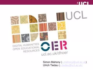 Simon Mahony ( s.mahony@ucl.ac.uk ) Ulrich Tiedau ( u.tiedau@ucl.ac.uk)
