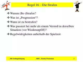 regel 16 die strafen