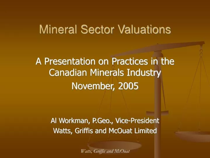 mineral sector valuations