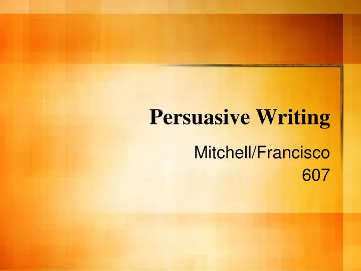 persuasive writing