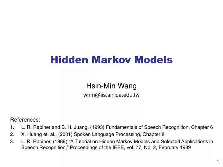 hidden markov models