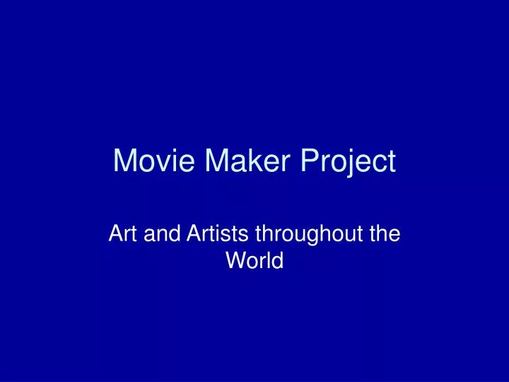 movie maker project