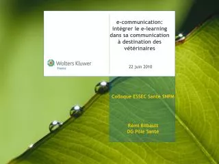 e communication int grer le e learning dans sa communication destination des v t rinaires