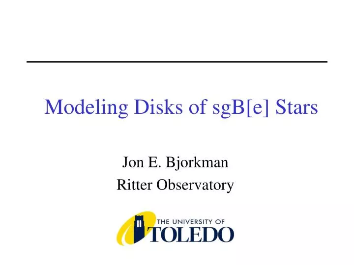 modeling disks of sgb e stars