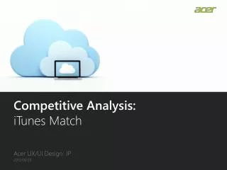 Competitive Analysis: iTunes Match