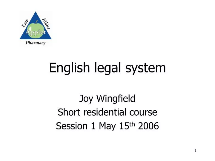 english legal system