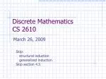 Discrete Mathematics CS 2610 - slide 1