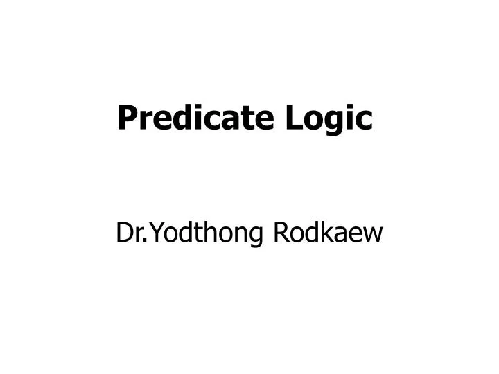 predicate logic
