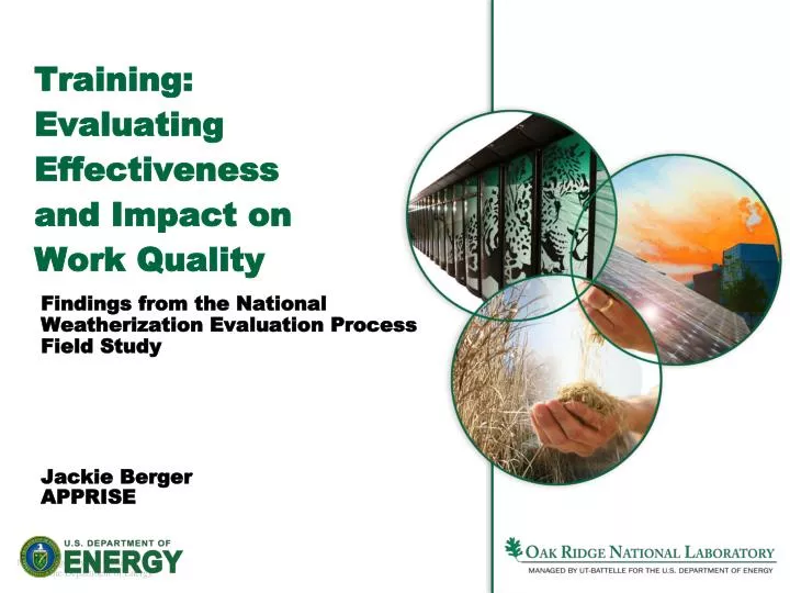 training evaluating effectiveness and impact on work quality