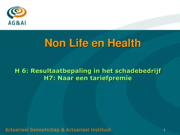 non life en health