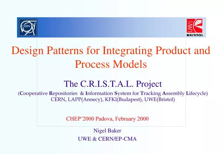 design patterns for integrating product and process models