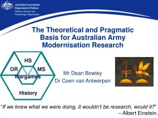 The Theoretical and Pragmatic Basis for Australian Army Modernisation Research