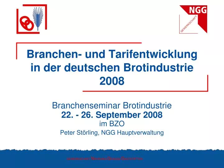 branchen und tarifentwicklung in der deutschen brotindustrie 2008
