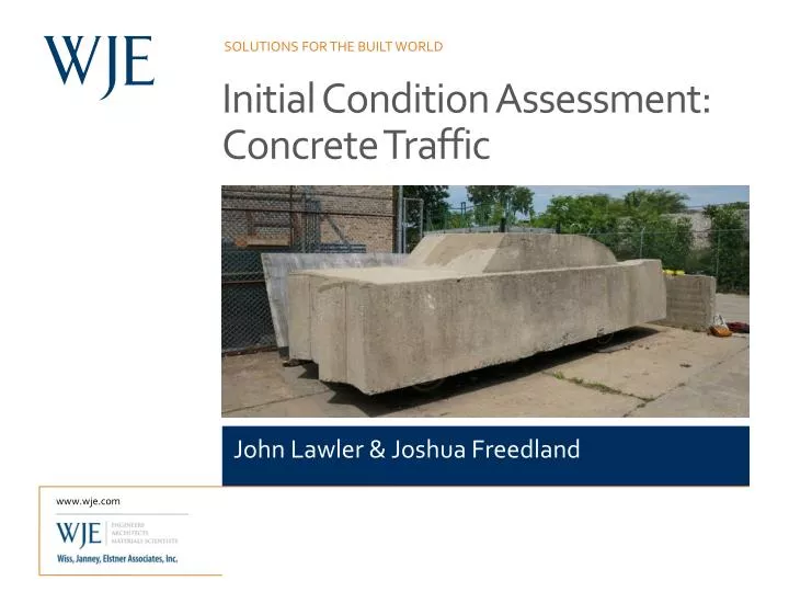 initial condition assessment concrete traffic