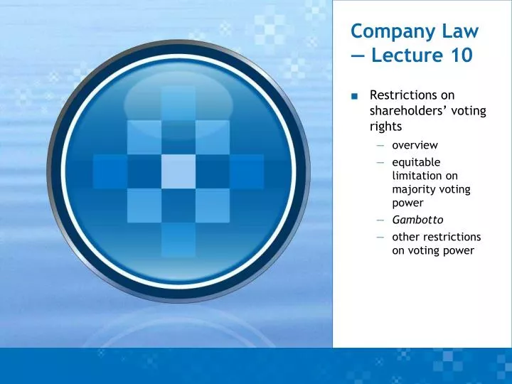 company law lecture 10