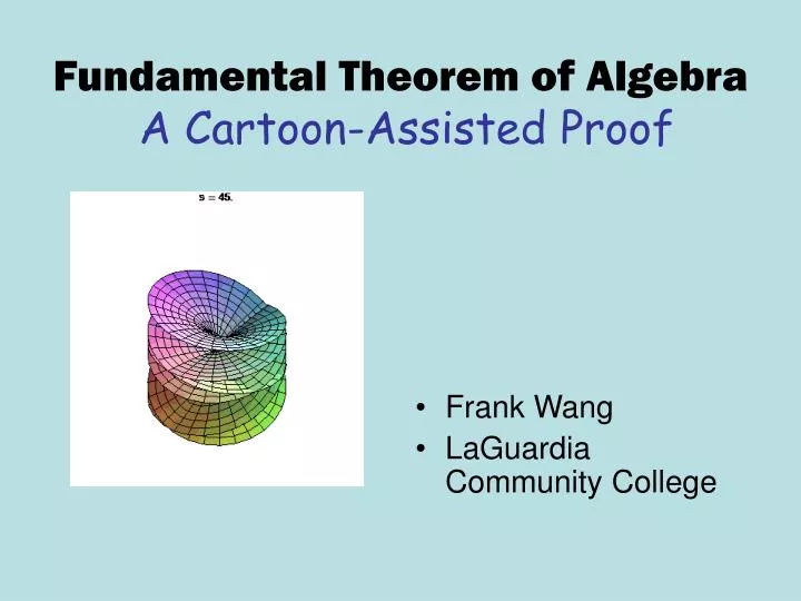 fundamental theorem of algebra a cartoon assisted proof
