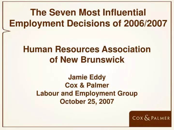 human resources association of new brunswick