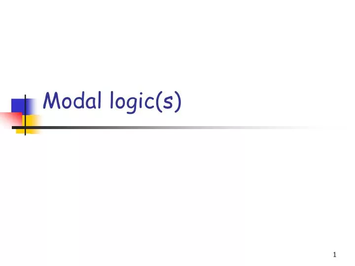 modal logic s